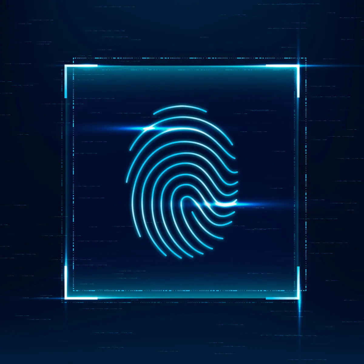Biometric fingerprint scan representing HumanWallet passkeys and on-chain security